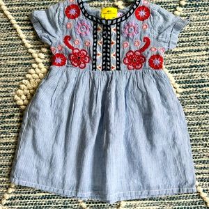 Roberta Roller Rabbit size 2 girls cotton dress w embroidery. NWOT